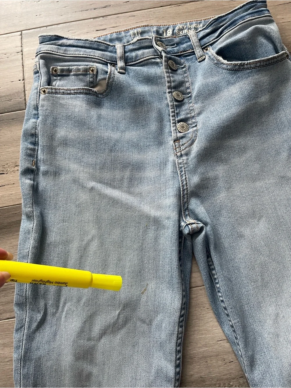 Gap Teen 18 Sky High Skinny Ankle Light Stretch Blue Jeans